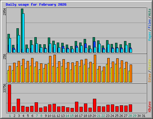 Daily usage for February 2026