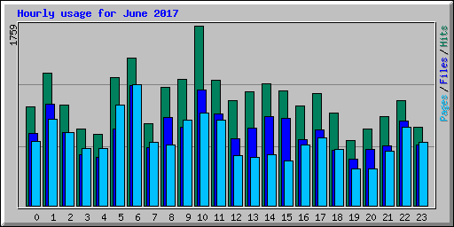 Hourly usage for June 2017