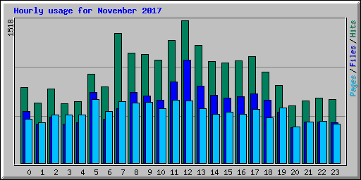 Hourly usage for November 2017
