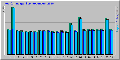 Hourly usage for November 2018