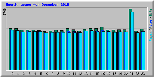 Hourly usage for December 2018