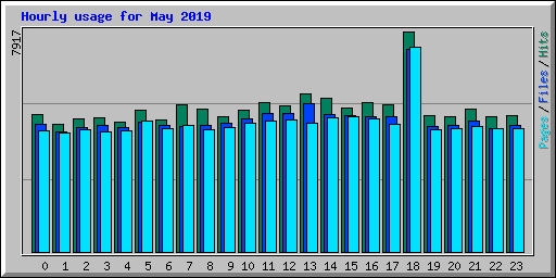 Hourly usage for May 2019