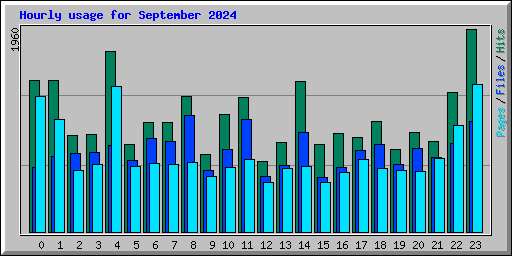Hourly usage for September 2024