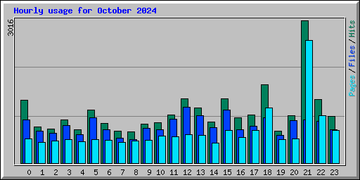 Hourly usage for October 2024