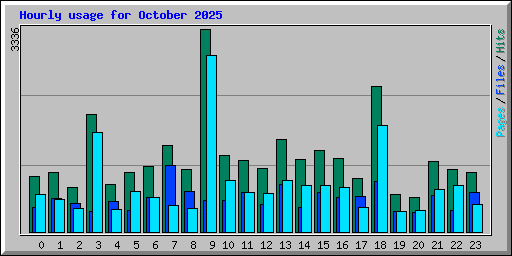Hourly usage for October 2025