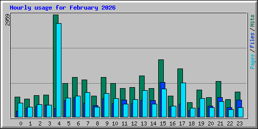 Hourly usage for February 2026