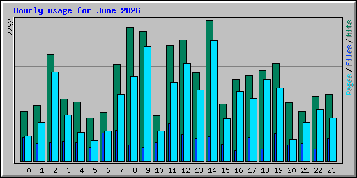 Hourly usage for June 2026